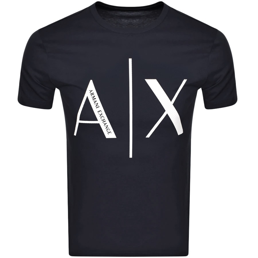 Alternative Image for ProductArmani Exchange Crew Neck Logo T Shirt Navy1